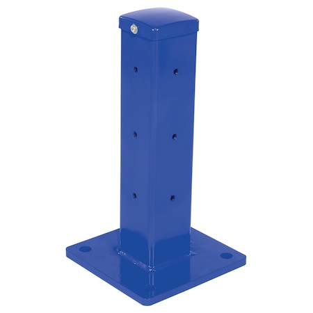 Vestil Rigid Tube Post 18 In Bolt-On Style Blue GR-F2R-BO-TP18-BU